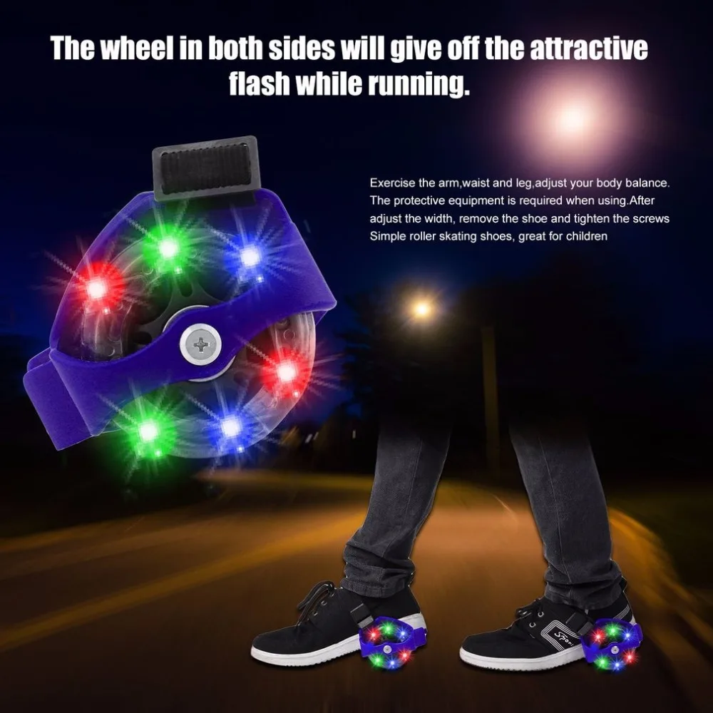 Blue/Black Flashing Roller Skating Shoes Small Whirlwind Pulley Flash Wheel Roller Skates Sports Rollerskate Shoes for Kids Hot