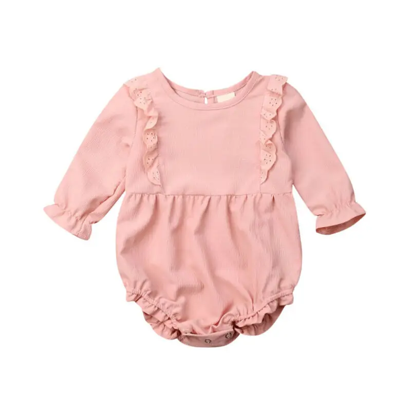 Комбинезон Emmababy с длинным рукавом и кружевом для новорожденных девочек 0-24 мес. |