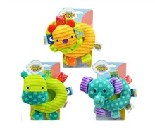 Multifunctional baby taggies hand bell baby animal hand stick handbell baby stick rattle toy hot sale
