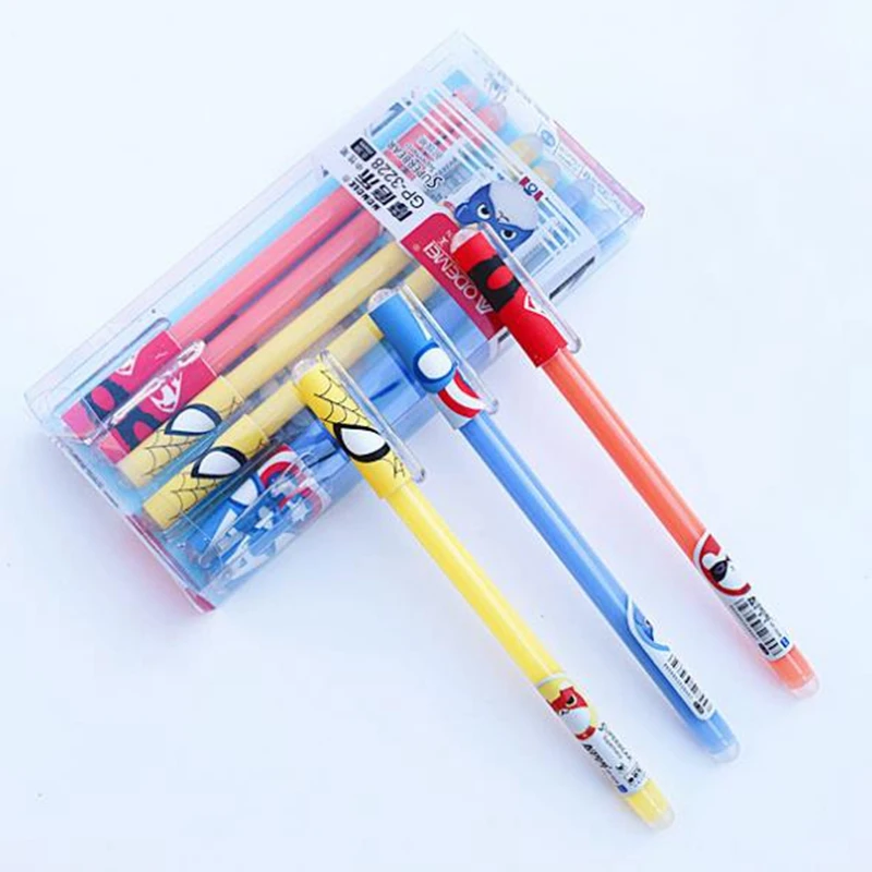 

6Pcs/Set 0.38mm Erasable Pen Refill Blue Ink Magic Gel Pen For School Office Writing Supply Kawaii Stationery Student Exam Spare