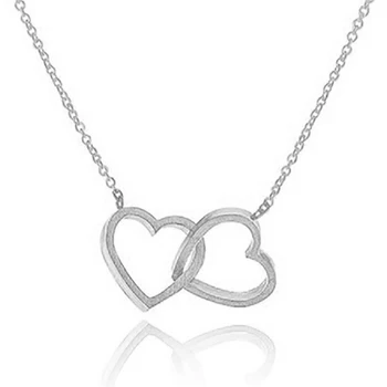 

Dianty Tiny Heart Necklace for Women SHORT Chain Heart Shape Pendant Necklace Gift Ethnic Bohemian Choker Necklace Wholesale