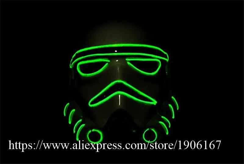 New Year Flash El Wire Led Glowing Beauty Christmas Party Mask Hot Sale25