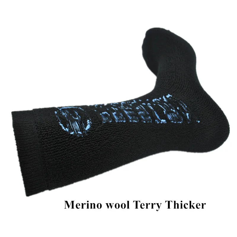 1 пара черные плотные махровые 40% шерсть мериноса Sonowboard длинные носки мужские носки