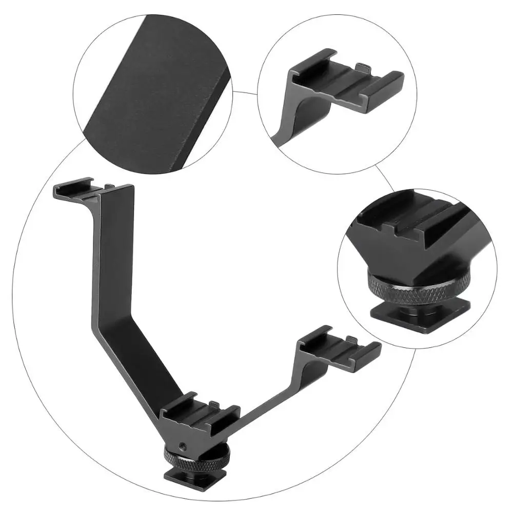 Camera-Triple-Mount-Hot-Shoe-V-Mount