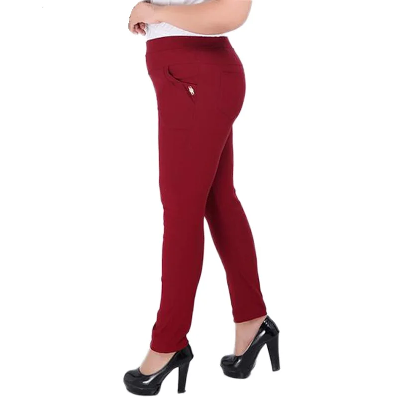 6XL Pants for women 2018 Fashion Big size Full-length High Elastic Trousers Women Pants Fat MM Pencil Pants Clothes For Female 6XL Pants for women 2018 Fashion Big size Full-length High Elastic Trousers Women Pants Fat MM Pencil Pants Clothes For Female