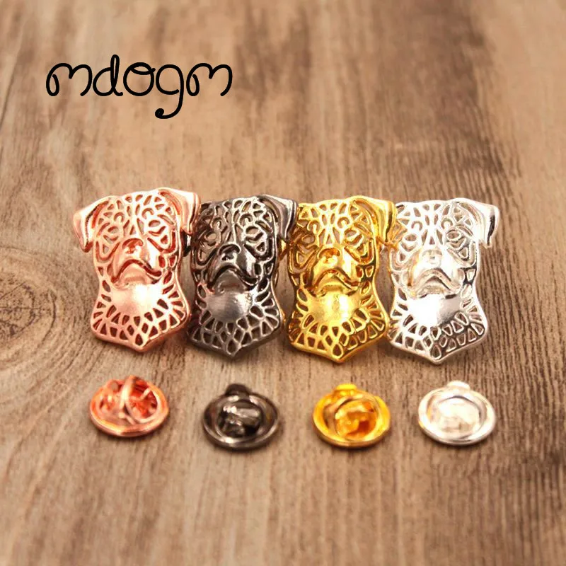 

Mdogm 2019 Rottweiler Dog Animal Brooches And Pins Suit Cute Funny Metal Small Father Collar Badges Gift For Male Men B039