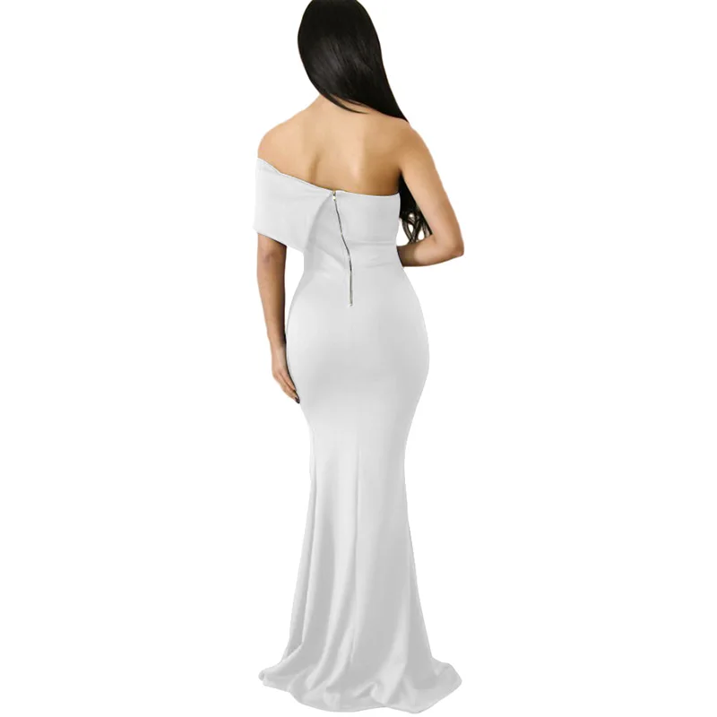 White-Off-The-Shoulder-One-Sleeve-Slit-Maxi-Party-Prom-Dress-LC61929-1-2