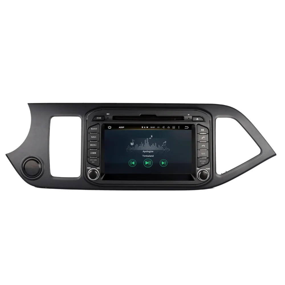 Top 4G LTE 8 Inch Android 8.0 Octa Core Car DVD GPS Navigation For Kia Picanto Morning 2011-2016 Multimedia Player Head Unit WIFI 4G 5