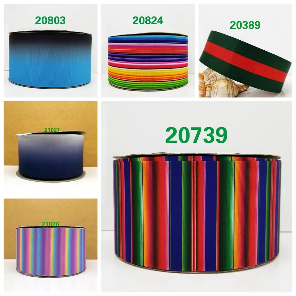 

Free shipping 50 yard per size ombre ribbon printed grosgrain ribbon 21027