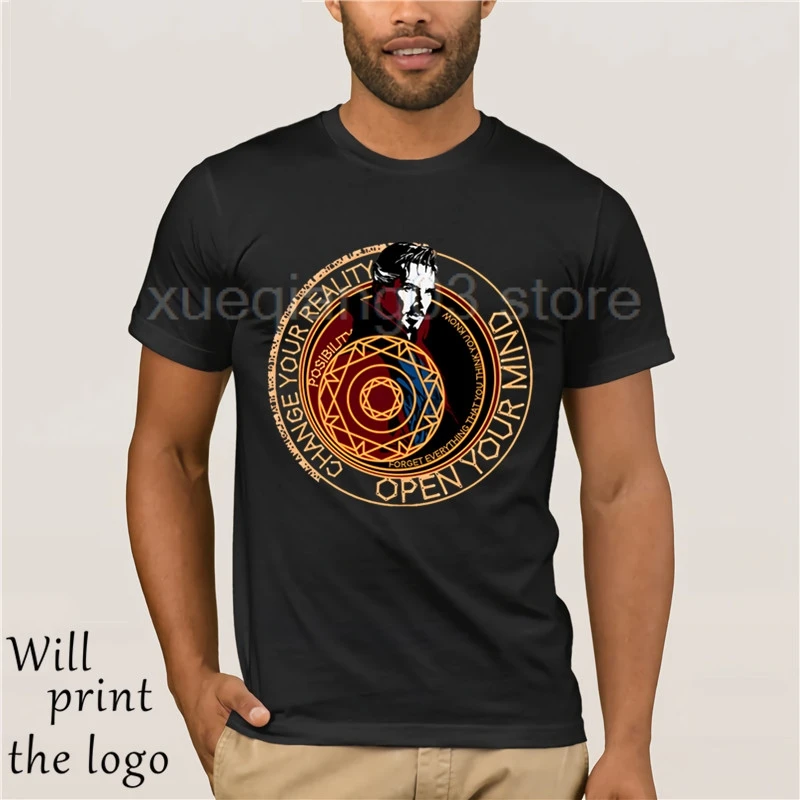 Doctor Strange Men Unisex classic Tees T-shirt Film Dr superheroes marvel cumberbatch Avengers COOL T Shirt | Мужская одежда