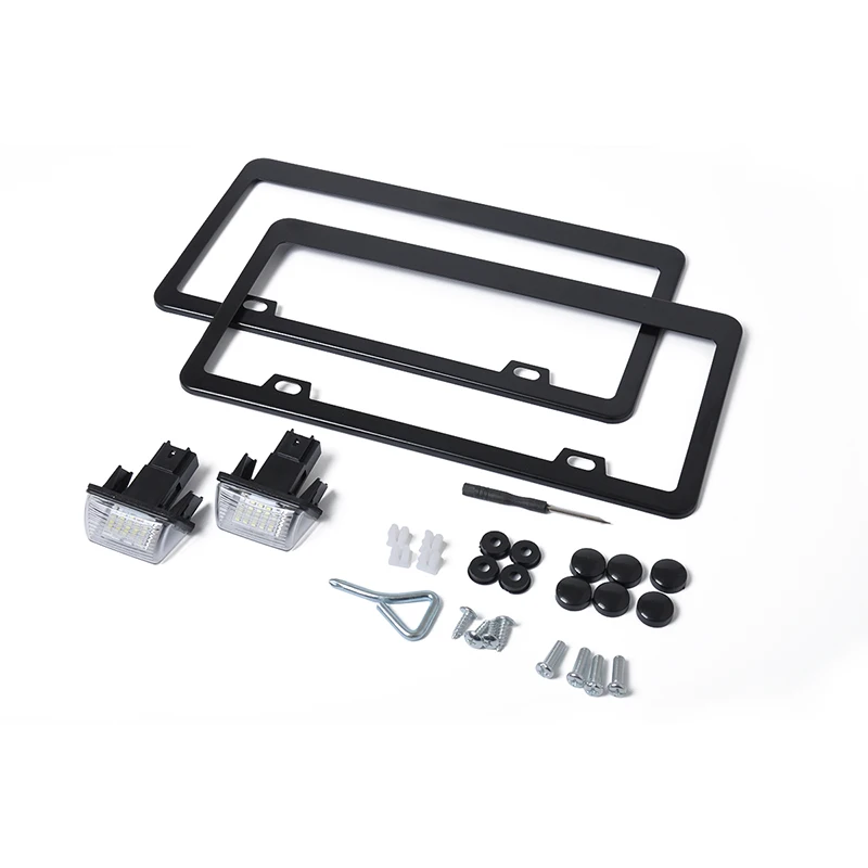 

2 X LED License Plate Light Frame Kit + License plate light Replace Tool Repair Kit for For Peugeot Citroen