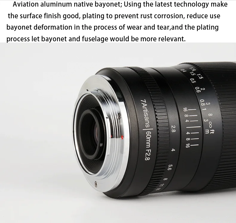 7artisans 60 мм F2. Макрообъектив с 8 1:1 увеличением для Canon EOSM eosd E Fujifilm M43 Nikon Z Mount sony Olympus Lentes