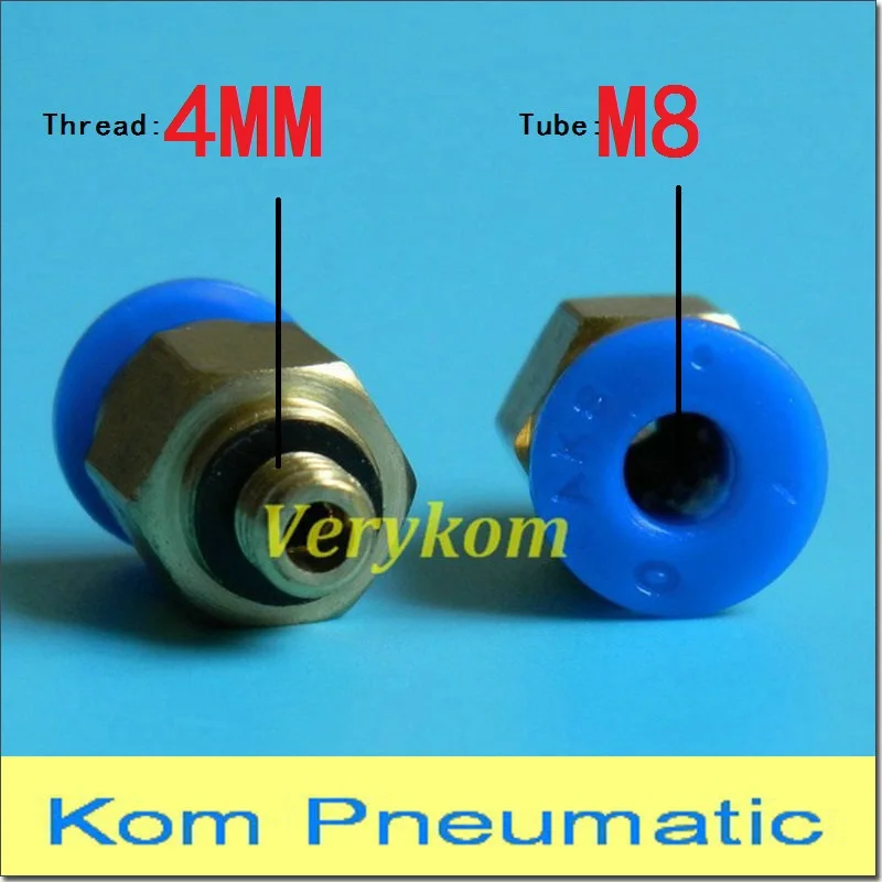 4mm MettleAir MTKG4-4 1pc Push In to Connect One Touch Fitting Manifold 4mm 