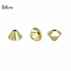 BoYuTe Wholesale (100 Pieces/Lot) 6*4.5MM-1.2MM Hole Metal Brass UFO Shaped Beads Bodhi Diy Loose Beads Jewelry Accessories ► Photo 1/6