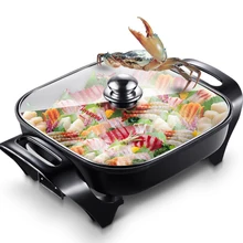 Настоящая утварь De Cocina кухонная техника инструменты 4.5l Многофункциональные бытовые электрические корейские квадратный горшок кастрюля для фондю