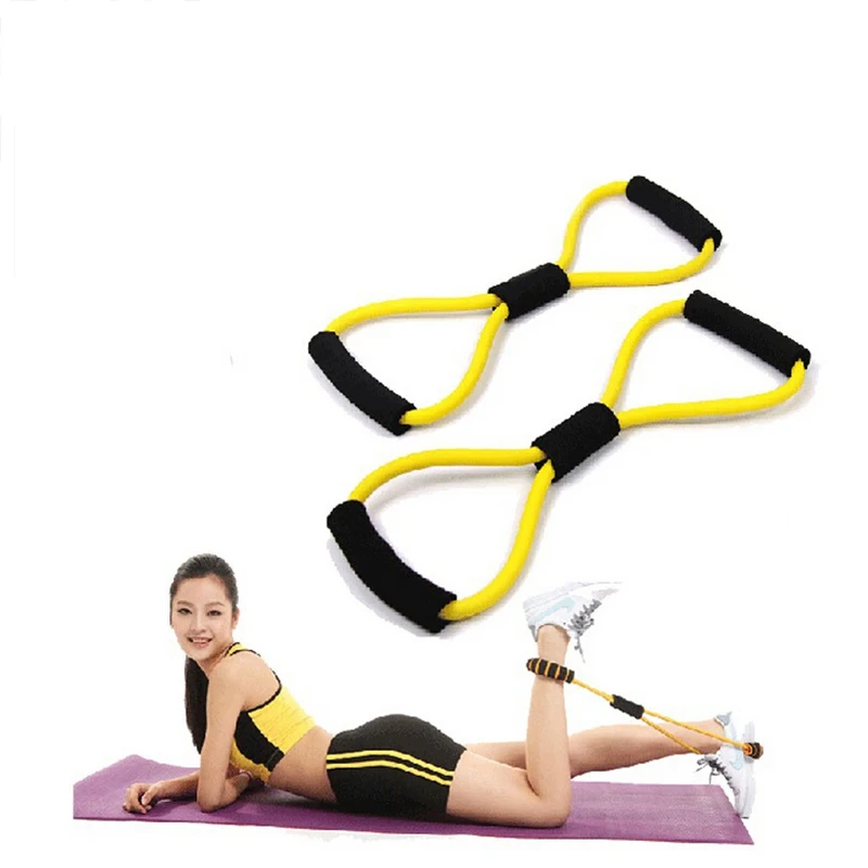 1x 8 shaped chest developer pull rope women resistance bands