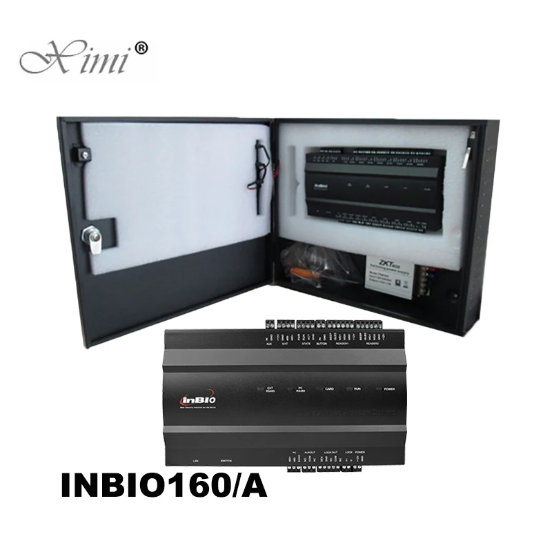

TCP/IP Biometric Fingerprint And RFID Card Door Access Control Panel 1 Door Access Control Panel inbio160 With Power Supply Box