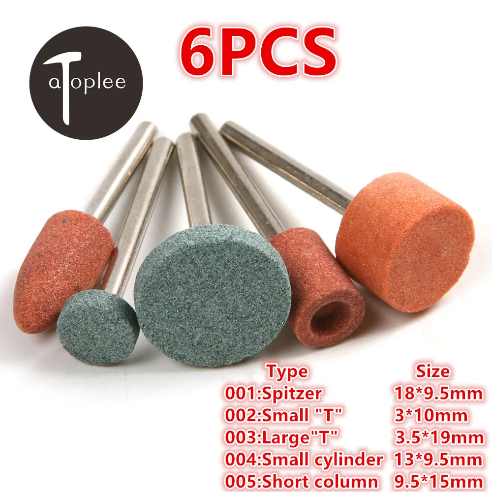 Atoplee 6 PCS Rotary Tool Dremel Accessories Bit Grinding Wheel Head