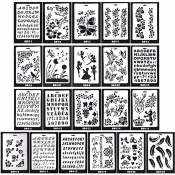

21pcs\lot New Bullet Journal Stencil Set DIY Drawing Painting Template Stencil Diary