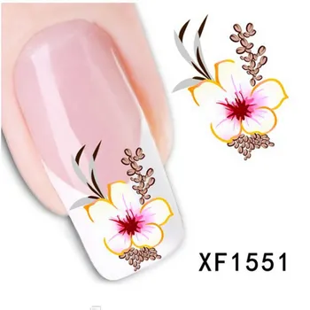 

Beautiful designs and elegant colors Water Transfer Nail Art Stickers Decal Decoration Nail Salon DIY XF1551