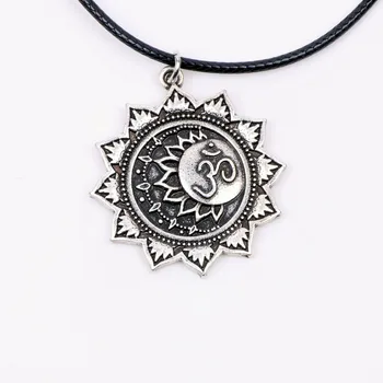 

Yoga OM Mandala Amulet Lotus Meditation Pendant Necklace Tibet Spiritual Tibetan Buddist Symbol Geometry Religious Jewelry