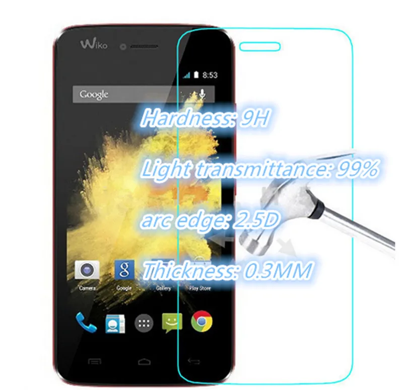0.3 MM PROTECTION VERRE TREMPE Film Protecteur Protege ecran Wiko Rainbow HD | Мобильные телефоны и аксессуары