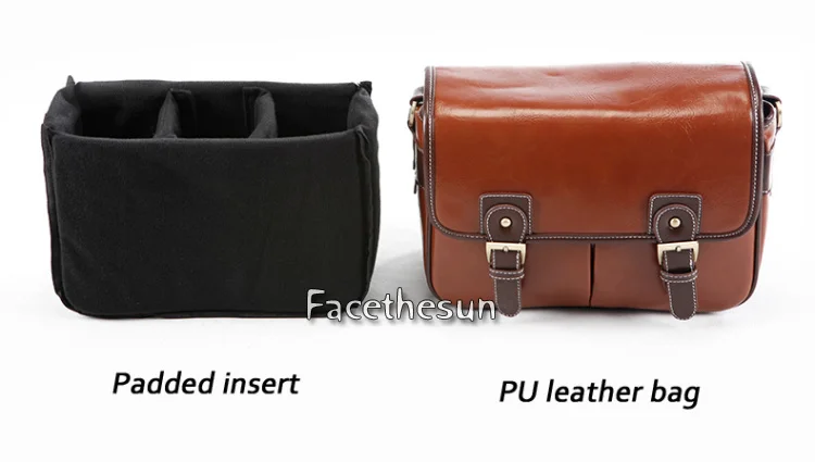 Vintage PU Leather camera shoulder bag KM001-4