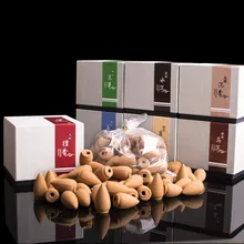 Подарочная коробка 100 г натуральные пирамидки благовоний ароматические конусы рефлюкс башня для благовоний курильница для благовоний пуля полынь сандаловое дерево agilawod