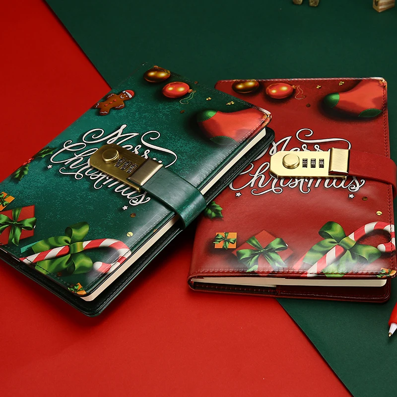 

A5 Christmas gift Cute Notebook Agenda 2018 Bullet Journal Password book with lock diary Planner Notepad 2019 school with lock