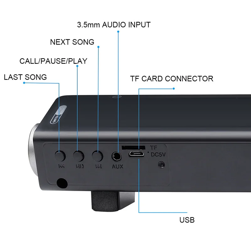 Karabale LP08 ТВ динамик Саундбар беспроводной пульт Bluetooth 10 Вт супер бас ПК сабвуфер