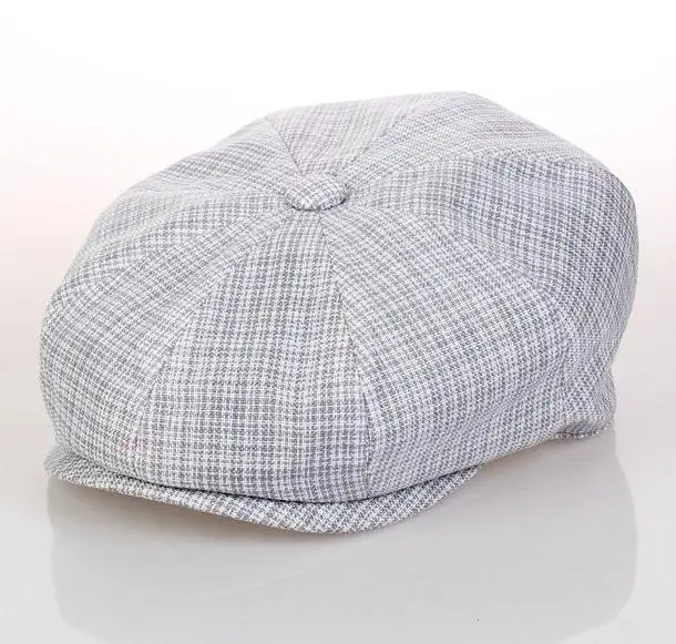 BooLawDee летние тонкие linen newsboy cap художник восьмиугольной hat мужские и женские разных цветов 56 58 60 см M631 - Цвет: C1 60cm