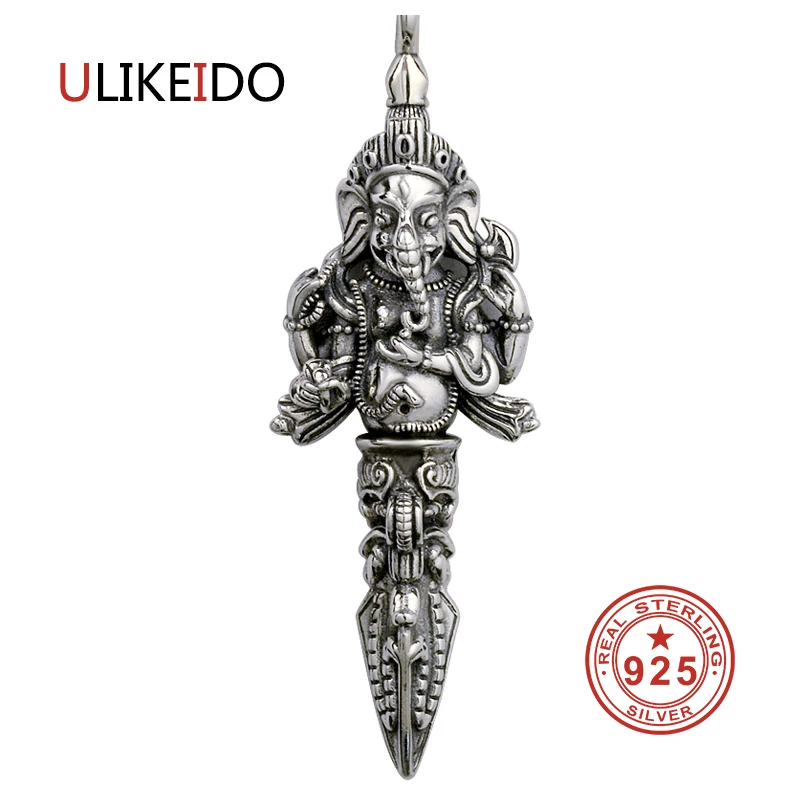

Pure 925 Sterling Silver Jewelry Trunk Charms Punk Pendants for Men And Women Thai Silver Necklace Chain Fine Gift 1273