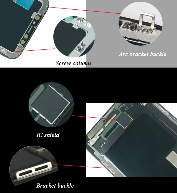 2 шт. EFaith AAA+++ качественный дисплей для iPhone X XR XS Max ЖК-экран Amoled с полным обзором высокой яркости черный DHL корабль