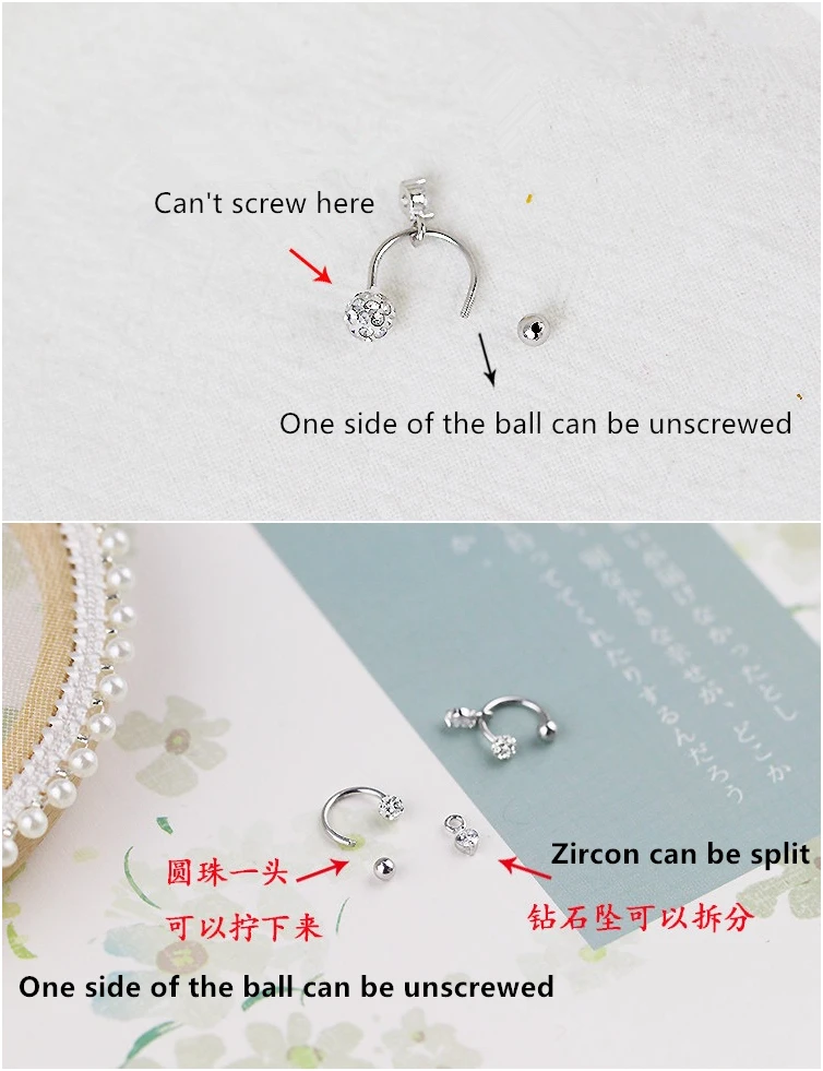 Серьги из стерлингового серебра S925 пробы, простые циркониевые полукруглые серьги с крючками, кольцо для ушей, стильные женские серебряные серьги для ногтей