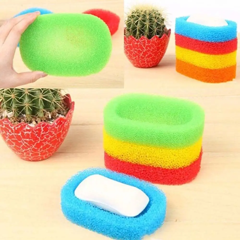 Sponge Soap Dishes Box Absorbent Easy To Dry Soap Organizer Box Kitchen