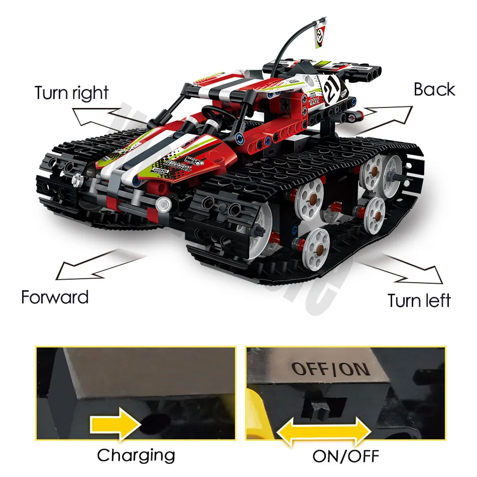 Technic 2 стиля 410 шт. Радиоуправляемый пульт дистанционного управления мотор гусеничный гоночный автомобиль модель строительные блоки кирпичи наборы игрушек для детей