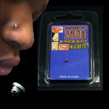 1Pc Fake Cheater Non Pierced Magnetic Ear Lip Labret Nose Ring Stud Body Jewelry No Piercing Magnetic Tunnel Plugs Earring