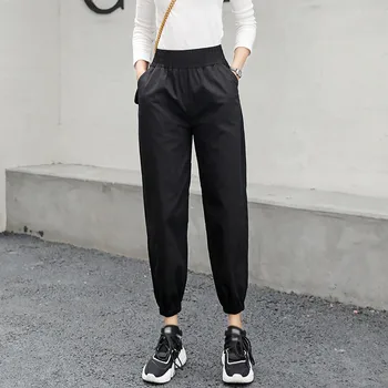 

Fashion Women Pants Elastic High Waist Pants Loose Trousers Casual Female Joggers Streetwear