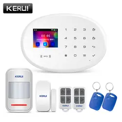 KERUI W20 Беспроводной 2,4 дюймовый сенсорный Панель Wi-Fi GSM Главная охранной сигнализации Системы RFID Arm карты/снятия IOS приложение для Android