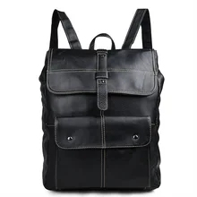 High Quality Genuine Leather Large Backpack Men Laptop Bag Daypack Black / Coffee Casual Business Leather Backpack Men #MD-J7335