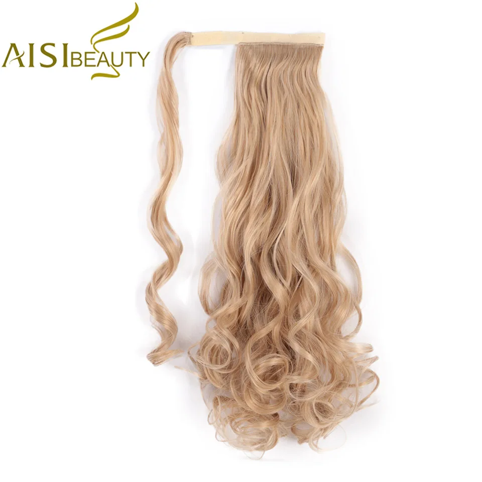 

22'' 24'' Long Silky Straight Ponytails Clip In Synthetic Pony Tail Fake Hair Extension Wrap Round Hairpiece Women AISI BEAUTY