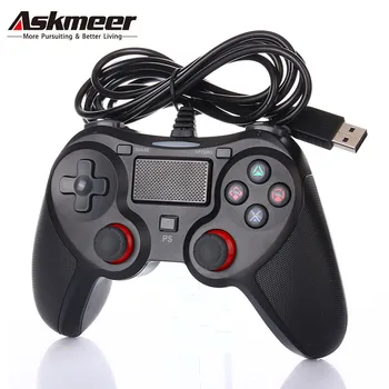 

ASKMEER PS4 Controller Wired Dualshock 4 Gamepad for PS4/PS3 Console Joystick/PC