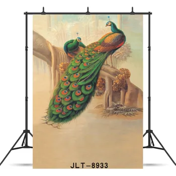 

Vintage Peacock Vinyl Photographic Background Custom For Baby New Born Shower Children Portrait Backdrop Photocall Studio Booth