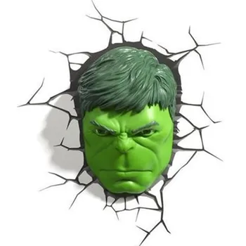 

Justice League The Incredible Hulk Savage Hulk Robert Bruce Banner Hulk head and hand 3D With LED Light Wall Lamp 185MM S584