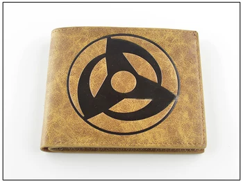 

Thin type Anime NARUTO PU short purse/wallet with Hatake Kakashi Sharingan mark