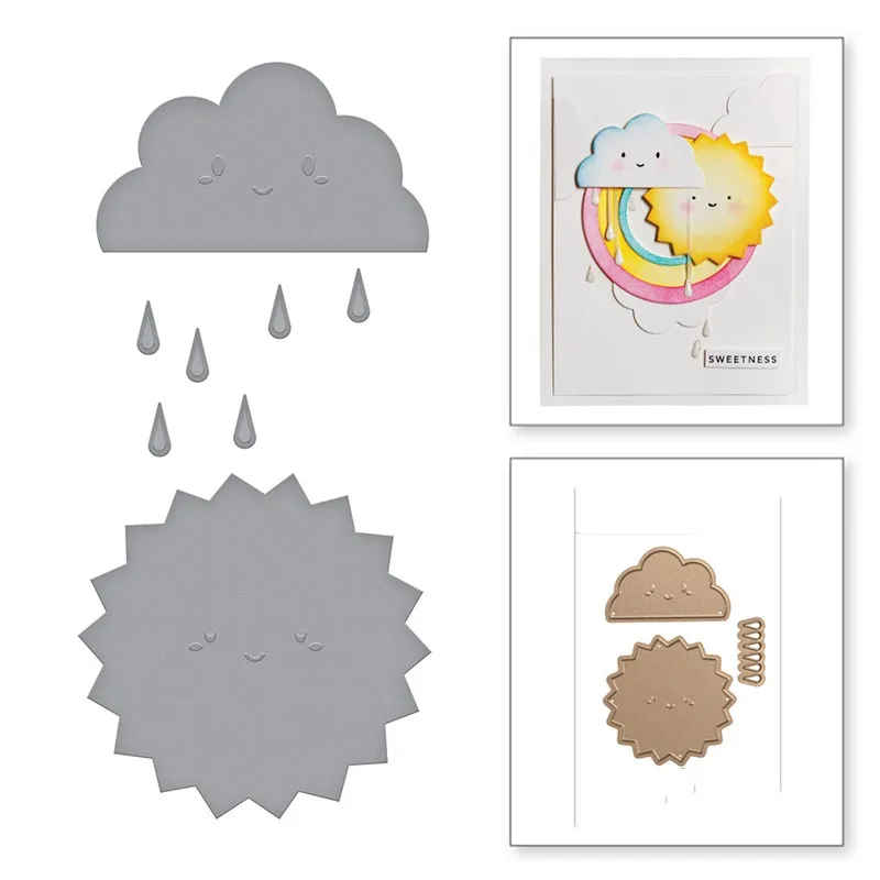 

Sunny And Rainy Metal Cutting Dies Stencil DIY Card Album Making Scrapbooking Template Embossing Handicraft Die Cut 2019