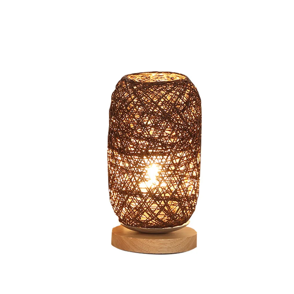 

Wicker LED Desk Table Lamp Light Bedside lamp Bedroom Decoration Night light Creative Birthday Kids Gift lights lighting