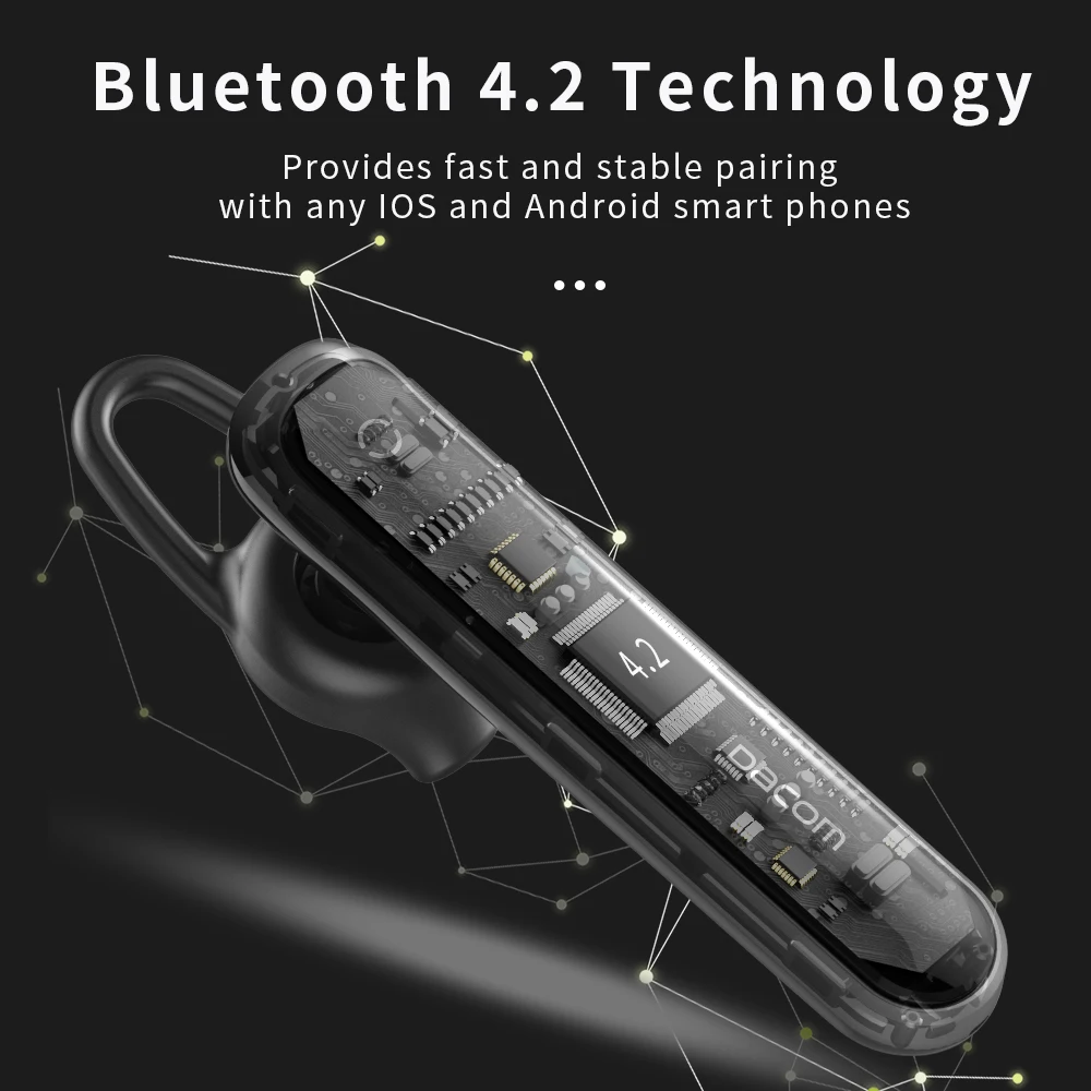 DACOM M19/M21 Bluetooth гарнитура с микрофоном бизнес беспроводные наушники для вождения автомобиля Handsfree Наушники для iPhone samsung huawei