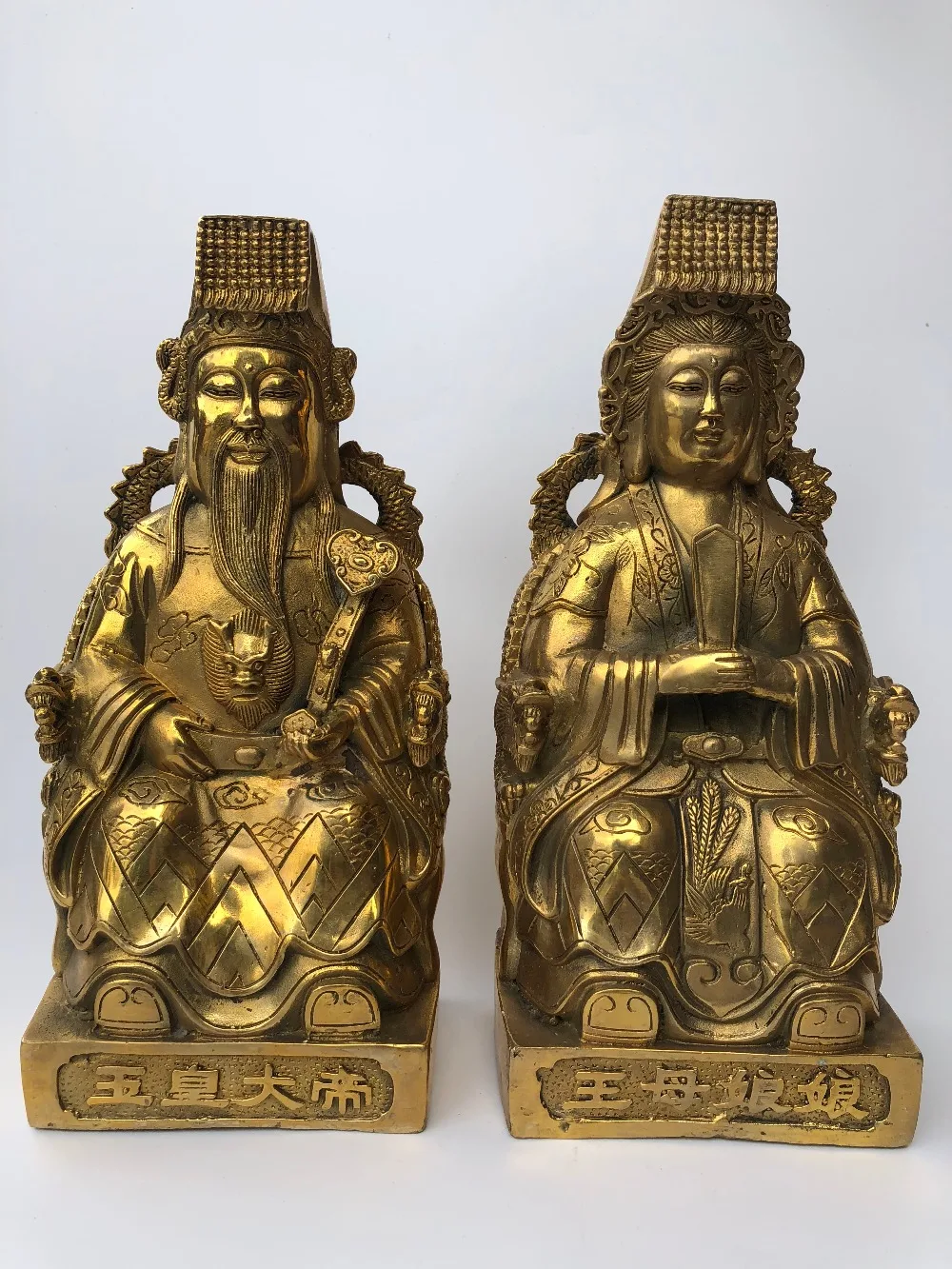 

Chinese mythology Emperor Yu Huang emperor copper ornaments home decoration crafts