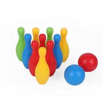 

17cm Height Kids Plastic Bowling Set with Ball and Pins Mini Interaction Leisure Educational Toys